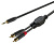 Кабель ROXTONE GPTC140/1 Аудио-кабель , JACK(S) 3,5MM-2*RCA , 1м